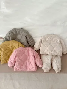Kleinkind Winter Verdickte Gesteppte Baumwolle Set Warme Baby Zweiteilige Outfits