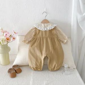 Babys Kleidung Herbst Set Mädchen Rüschenkragen Strampler koreanischer Stil zweiteilig