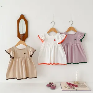 Infant baby summer short sleeve princess dress cute toddler casual dresses for girls