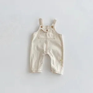 Infant baby cotton overalls romper cute newborn neutral infant clothing daily wear spring