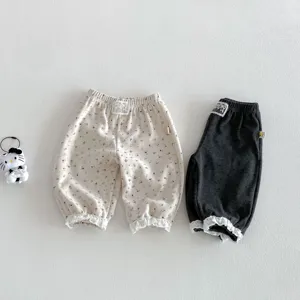 Toddler girls floral casual pants cute spring bloomers cuffed baby long trousers set