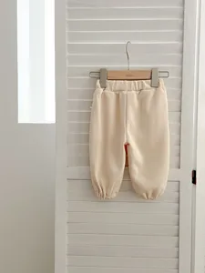 Peuter casual sweatpants schattige beige elastische taille baby broek herfst kleding