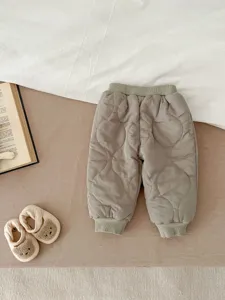 Kleinkind gesteppt dick warme Hose Baby Winter Baumwolle Hose lässig süße Baby Unterbekleidung