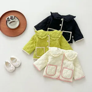 Baby toddler quilted cotton jacket winter cute thermal outerwear coat for baby girls