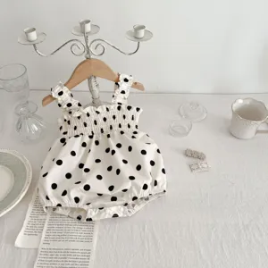 Baby zomer stip romper schattige volants bandjes bodysuit voor pasgeboren meisjes