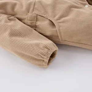 Schattige baby corduroy utility romper lente pasgeboren casual jumpsuit kleding.