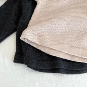 Baby Strickpullover einfarbig Kleinkind Herbst Pullover Langarmtop weich bequem