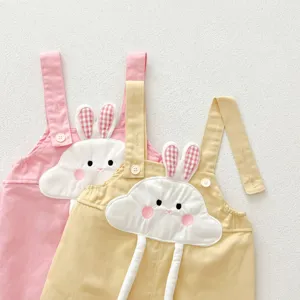 Cute baby toddler rabbit overalls set cute cartoon cotton rompers detail view apparel
