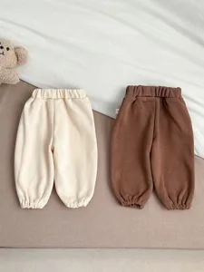 Leuke comfortabele casual joggingsbroek voor schattige baby's lente herfst effen kleur zacht