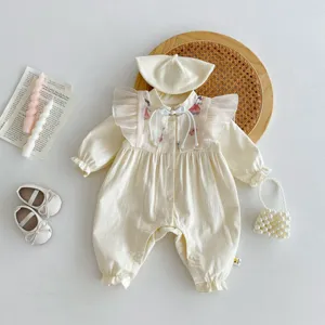 Completo tutina Hanfu stile cinese per neonata con cappello e scarpe, grazioso.