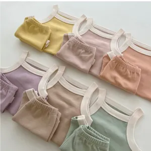 Ensemble haut débardeur et short en coton pour bébé d'été ensemble de vêtements mignons