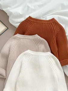 Bequemer baby strick pullover langarm kleinkind frühling kleidung lässiges outfit