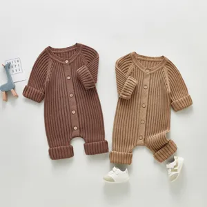 Baby Strick Jumpsuit Langarm Kleinkind Strampler Herbst Winter süße Baby Kleidung Set