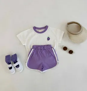 Süßes Sommer Baby Kurzarm Sportset T-Shirt und lässige Shorts für Kleinkinder Outfit