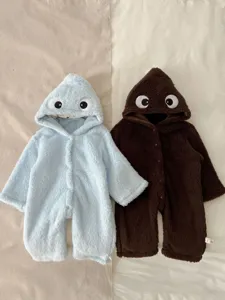 Bebé Invierno Cálido Dinosaurio Mameluco Lindo Con Capucha Flanela Gruesa Niños Niñas