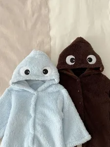 Monito con capucha de felpa para bebé cálido lindo invierno ropa de forro polar