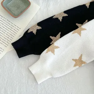 Infant baby knitted cardigan sweater long sleeve cotton star top coat winter warm baby apparel