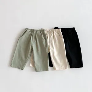 Mädchen lose Baumwoll Karottenhose Herbst lässige Kinder Hose Basic lange Hosenkleidung
