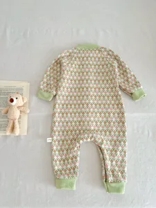 Baby floral knit romper autumn newborn long sleeve jumpsuit infant cute knitted clothes