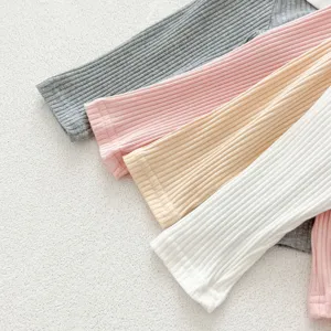 Toddler baby ribbed long sleeve t-shirt detail, soft cotton basic top for autumn kids wear.