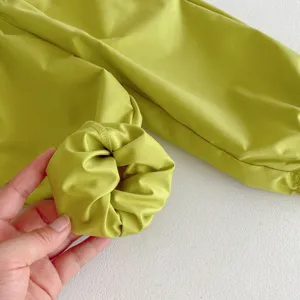 Ninos verde ropa detalle puno elastico liso tela deporte estilo vista excelente calidad