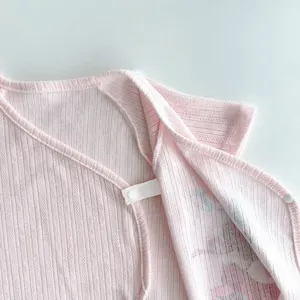 Baby short sleeve top detail pink infant summer breathable cotton baby cute clothes