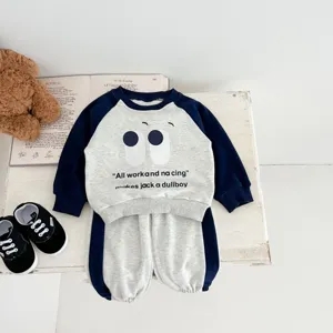 Completo felpa pantaloni bambini autunno casual neonato manica lunga pullover vestiti