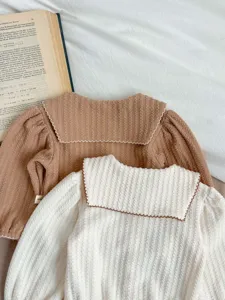 Bebé niño pequeño cárdigan de manga larga chaqueta dulce solapa encaje tops primavera