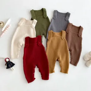 Knit baby romper set cute autumn infant jumpsuit newborn overalls baby clothes autumn wear
