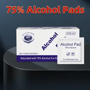 Antiseptic Alcohol Saturated Disposable Prep Pads For Daily Cleansing And Manicure Hygiene Portable Individually Wrapped Cleaning Wipes