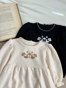 Infant baby long sleeve romper newborn cute floral embroidered bodysuit cute toddler clothing