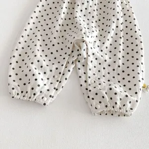 Süße Baby Punkte Baumwollhose Kleinkind lässige bequeme Hosen weiche Alltagskleidung