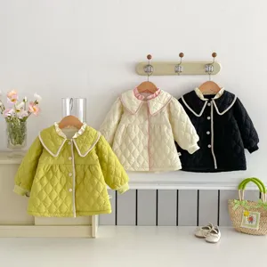 Toddler girls quilted winter coat cute chic padded jacket warm outerwear for little kids daily wear