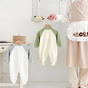 Leuke baby herfst lange mouw katoen romper pasgeboren peuter jumpsuit dagelijks