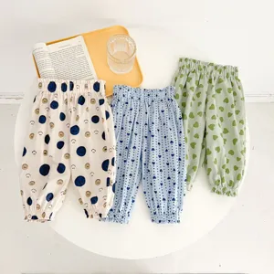 Summer baby mosquito pants toddler casual cute printed elastic waist breathable bloomers