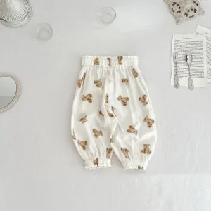 Cute baby bear print bloomers summer infant casual anti-mosquito trousers product detail view