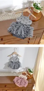Babymädchen Sommer Trägershirt Oberteil und Tüll Rock Set mit süßem Schleife Druck und Schleife