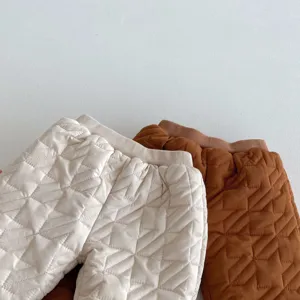 Gewatteerde baby winterbroek, dikke warme peuter broek met elastische taille voor comfort.