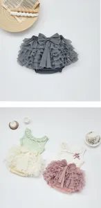 Toddler baby girls fluffy tutu shorts summer mesh cake bloomer cute infant layered ruffle shorts