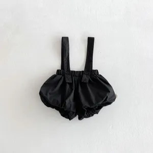 Black baby suspender bloomers infant cute pumpkin shorts toddler casual trousers