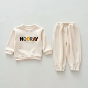 Baby long sleeve sweatshirt and pants set toddler cute letter outfit casual children wear