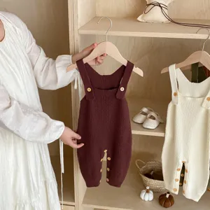 Infant baby knit suspender romper cute toddler casual bodysuit comfortable autumn clothing