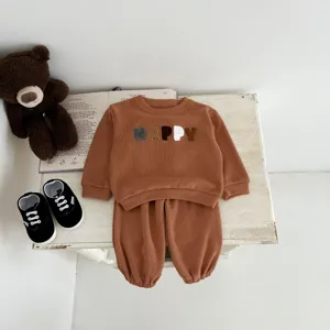 Baby clothing set long sleeve sweatshirt pants autumn toddler cute outfit neutral style