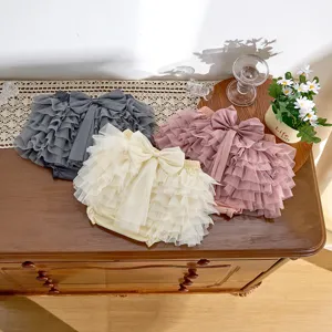 Baby tutu shorts toddler infant mesh bloomers fluffy ruffled cake pants cute bow summer clothes