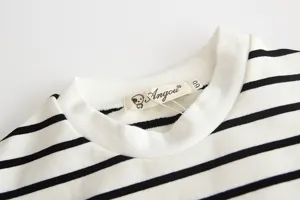 Infant baby striped cotton long sleeve t-shirt newborn casual top comfortable apparel