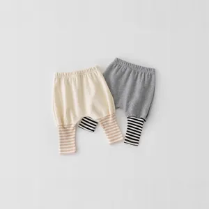 Baby harem pants toddler spring trousers cute striped cuffs casual children clothing new