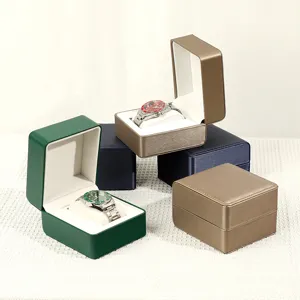 Luxus PU Leder Uhrenbox mit Klappdeckel Aufbewahrung Display Etui Geschenkverpackung