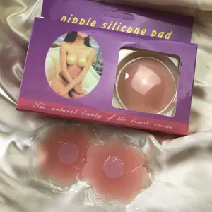 Silicone nipple covers invisible floral breast petals nude adhesive pasties for women