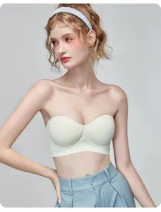 Strapless bra for women, seamless push-up undergarment, comfortable and anti-slip design.