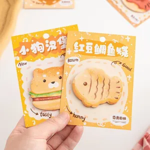 Notes adhésives mignons animaux bloc-notes dessin animé pain créatif mémo cadeau
